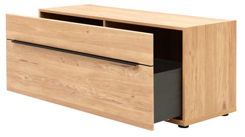 Wohnwand Interliving aus Holz in Holzfarben Interliving Wohnzimmer Serie 2032 - Wohnwand Risseiche - Länge ca. 345 cm