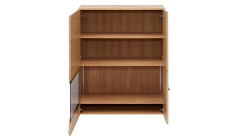 Wohnwand Interliving aus Holz in Holzfarben Interliving Wohnzimmer Serie 2032 - Wohnwand Risseiche - Länge ca. 345 cm