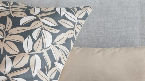 Bettwäsche-Set Interliving aus Stoff in Anthrazit Interliving Bettwäsche Serie 9131 floral anthrazitfarbener & beiger Baumwollsatin - ca. 155 x 220 cm