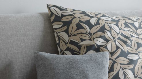 Bettwäsche-Set Interliving aus Stoff in Anthrazit Interliving Bettwäsche Serie 9131 floral anthrazitfarbener & beiger Baumwollsatin - ca. 155 x 220 cm