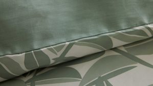 Bettwäsche-Set Interliving aus Stoff in Hellgrün Interliving Bettwäsche Serie 9131 floral salbeigrüner & salbeigrüner Baumwollsatin - ca. 155 x 220 cm