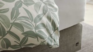 Bettwäsche-Set Interliving aus Stoff in Hellgrün Interliving Bettwäsche Serie 9131 floral salbeigrüner & salbeigrüner Baumwollsatin - ca. 155 x 220 cm