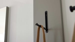 Garderoben-Set Interliving aus Holz in Hellgrau Interliving Garderobe Serie 6012 - Garderoben-Set graubeiger Mattlack - fünfteilig