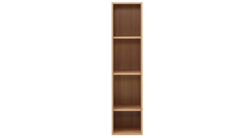Regal Interliving aus Holz in Holzfarben Interliving Wohnzimmer Serie 2032 - Sideboard mit Regalkombination Sandbeige & Risseiche - Länge ca. 210 cm