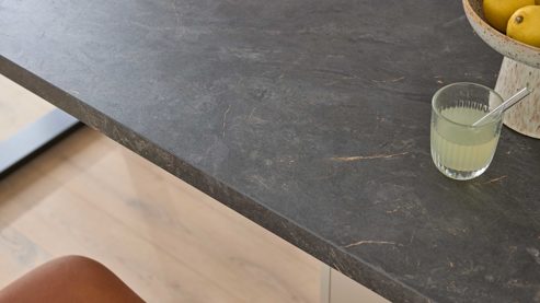 Einbauküche culineo® aus Holz in Beige Culineo® Einbauküche C615 mit Einbaugeräten Sand - Stellfläche ca. 370 x 395 cm