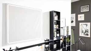 Badmöbel-Set Interliving aus Holz in Grau Interliving Bad Serie 7317 - Badmöbel-Set mit viel Zubehör Schiefergrau