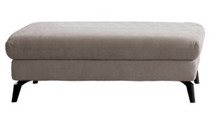Polsterhocker Interliving aus Stoff in Hellgrau Interliving Sofa Serie 4400 - XXL-Hocker platingrauer Bezug DWN 49 - ca. 128 x 67 cm