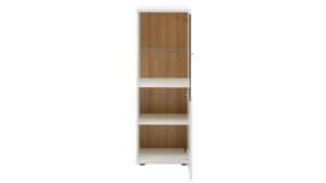 Highboard Interliving aus Holz in Weiß Interliving Wohnzimmer Serie 2031 - Highboardkombination B18077 Tonweiß - dreiteilig, Breite ca. 180 cm