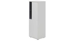 Highboard Interliving aus Holz in Weiß Interliving Wohnzimmer Serie 2031 - Highboardkombination B18077 Tonweiß - dreiteilig, Breite ca. 180 cm
