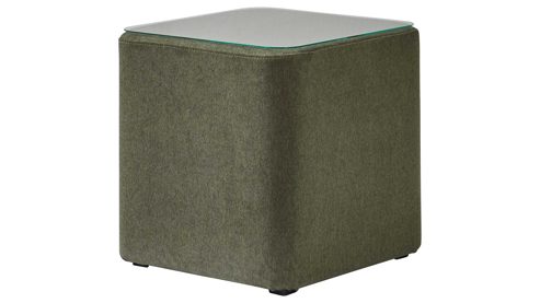 Nachttisch Interliving aus Stoff in Dunkelgrün Interliving Boxspringbett Serie 1402 - Nachtkonsole 39 moosgrüne Mikrofaser Nele 432008