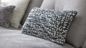 Kissenbezug /-hülle Interliving aus Stoff in Dunkelgrau Interliving Kissenhülle Serie 9117 schwarz-weißes Mischgewebe - ca. 40 x 60 cm