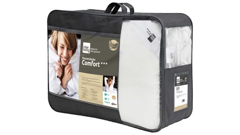 Daunendecke Interliving aus Federn + Daunen in Weiß Interliving Bettdecke Serie 9212 - Aussenstegdecke als Winterbett warm, ca. 1.000 g Daunen & Federn - ca. 135 x 200 cm