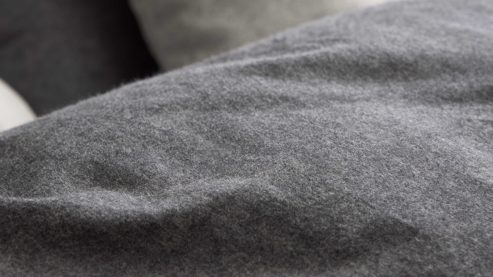 Bettwäsche-Set Interliving aus Stoff in Anthrazit Interliving Bettwäsche Serie 9118 - Biberbettwäsche mit zwei Kopfkissenbezügen Anthrazit & Hellgrau - ca. 60 x 80 cm und ca. 155 x 220 cm