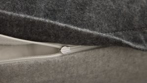 Bettwäsche-Set Interliving aus Stoff in Anthrazit Interliving Bettwäsche Serie 9118 - Biberbettwäsche Anthrazit & Hellgrau - ca. 80 x 80 cm und 135 x 200 cm