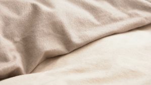 Bettwäsche-Set Interliving aus Stoff in Beige Interliving Bettwäsche Serie 9118 - Biberbettwäsche Creme & Cappuccino - ca. 80 x 80 cm und 135 x 200 cm