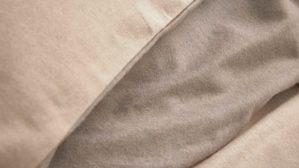 Bettwäsche-Set Interliving aus Stoff in Beige Interliving Bettwäsche Serie 9118 - Biberbettwäsche Creme & Cappuccino - ca. 80 x 80 cm und 135 x 200 cm