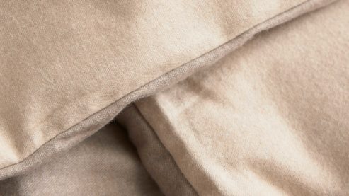 Bettwäsche-Set Interliving aus Stoff in Beige Interliving Bettwäsche Serie 9118 - Biberbettwäsche mit zwei Kopfkissenbezügen Creme & Cappuccino - ca. 80 x 80 cm und ca. 200 x 200 cm