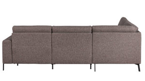 Ecksofa COMFORT SMART aus Stoff in Dunkelgrau Braun COMFORT SMART Lexi - Ecksofa Salt n pepper multi Bezug – Stellfläche ca. 201 x 169 cm