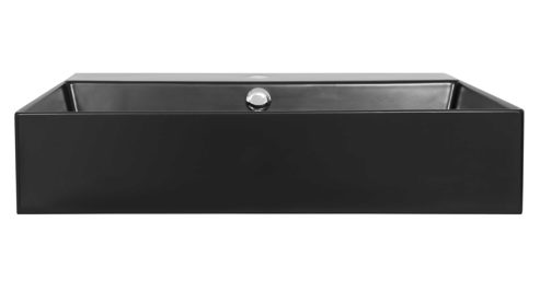 Badmöbel-Set Interliving aus Holz in Schwarz Interliving Bad Serie 7340 - Badmöbel-Set mit vielen Extras Mattschwarz & Vikings Oak