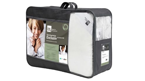 Bettdecke Interliving aus Naturfaser in Weiß Interliving Bettdecke Serie 9206 - Naturhaardecke normal - ca. 2.200 g Kamelhaarflaum, ca. 240 x 220 cm