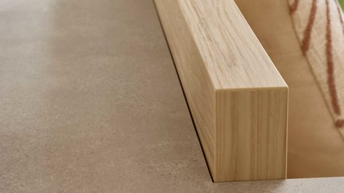 Einbauküche culineo® aus Holz in Beige Culineo® Einbauküche C945 mit beko Einbaugeräten Sand - Stellfläche ca. 377 x 300 cm