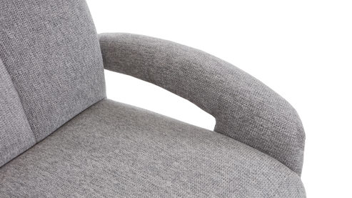 Relaxsessel Steinpol sit&more aus Stoff in Grau Relaxsessel Tycoon graues Flachgewebe Orlean Steel & edelstahlfarbener Drehteller